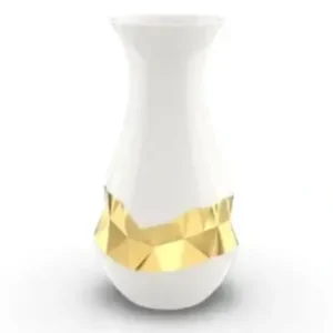 ORO-VAOS-90G Talianna Oro Vase, White & Gold - cozylivehome.com | we sell a wide range of comfortable household items* Giftware