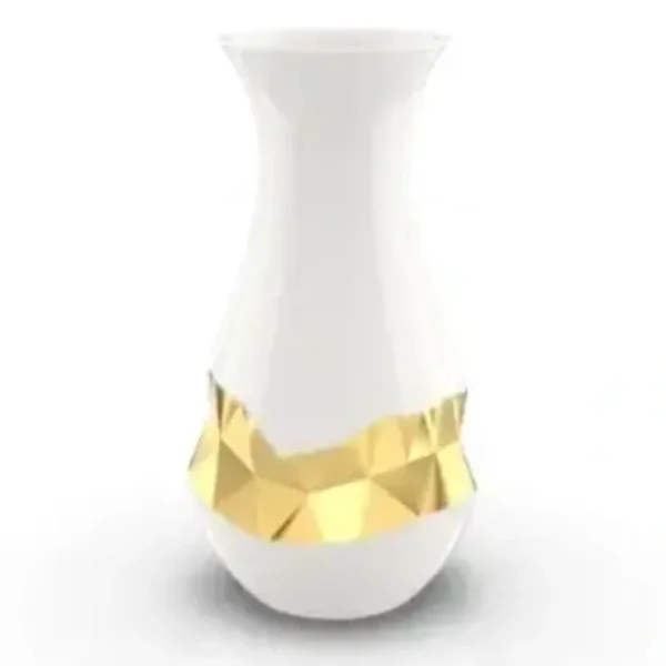 ORO-VAOS-90G Talianna Oro Vase, White & Gold - cozylivehome.com | we sell a wide range of comfortable household items* Giftware