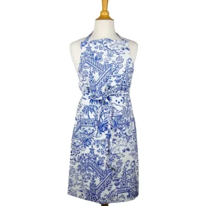 PAGODA TOILE APRON BLUE/WHITE - cozylivehome.com | we sell a wide range of comfortable household items* Shop All