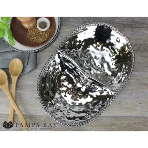 Pampa Bay 2 Section Serving Bowl CER-1138 - cozylivehome.com | we sell a wide range of comfortable household items* Giftware