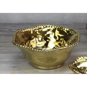 Pampa Bay Gold Salad Bowl Cer-1142-G - cozylivehome.com | we sell a wide range of comfortable household items* Giftware