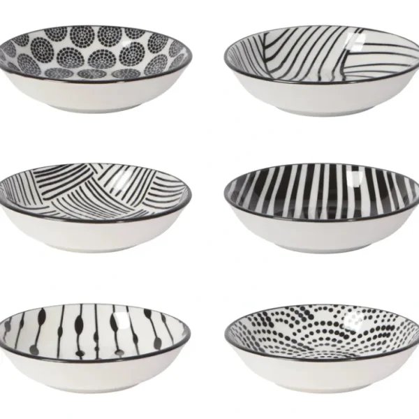 PINCH BOWL BITS & DOTS BLACK SET/6 - cozylivehome.com | we sell a wide range of comfortable household items* Shop All