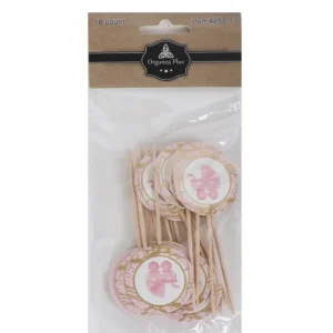 Shop All^18 Pink Round "Its A Girl" Toothpicks For Cake Decarotion - cozylivehome.com | we sell a wide range of comfortable household items