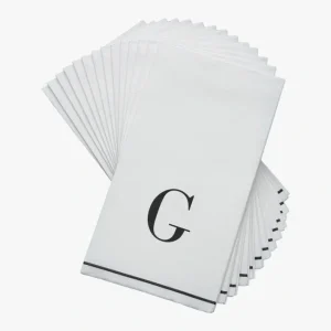 Shop All^14 PK White and Black Guest Paper Napkins - Letter G - cozylivehome.com | we sell a wide range of comfortable household items