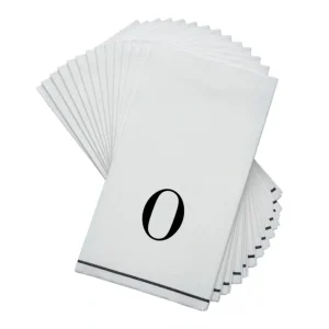 Shop All^14 PK White and Black Guest Paper Napkins - Letter O - cozylivehome.com | we sell a wide range of comfortable household items