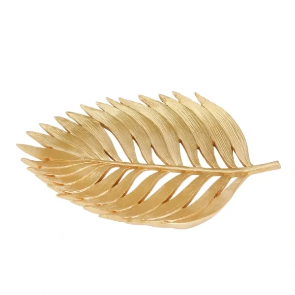 14455-02 POLYRESIN 12" PALM LEAF DECORATION, GOLD - cozylivehome.com | we sell a wide range of comfortable household items* Giftware