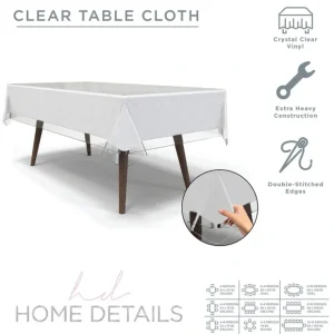 Premium Super Clear Table Cloth DPC 70x132inch Oblong W. Overlock - cozylivehome.com | we sell a wide range of comfortable household items* Shop All