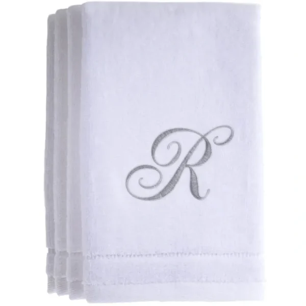 R - Cotton velour monogram towel - White - cozylivehome.com | we sell a wide range of comfortable household items* Giftware