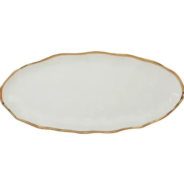 20497 Regency Gold Oval Fish Platter 19.5in X 8.5in - cozylivehome.com | we sell a wide range of comfortable household items* Giftware