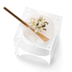 RH-HD-BL-BEE-GO Rosh Hashana - Honey Dish Block - Bee - Gold - cozylivehome.com | we sell a wide range of comfortable household items* Shop All