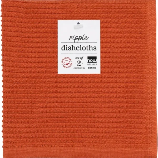 RIPPLE DISHCLOTHS SET OF 2 RUST - cozylivehome.com | we sell a wide range of comfortable household items* Shop All