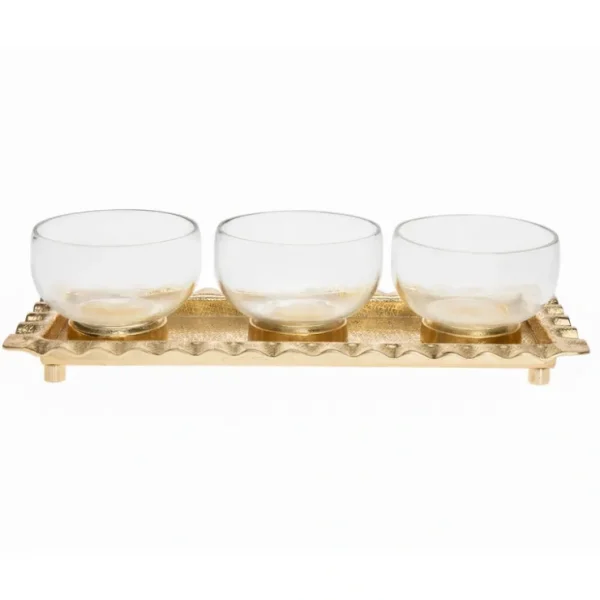 95660 RIPPLE GOLD 3 SECTIONAL W TRAY - cozylivehome.com | we sell a wide range of comfortable household items* Giftware