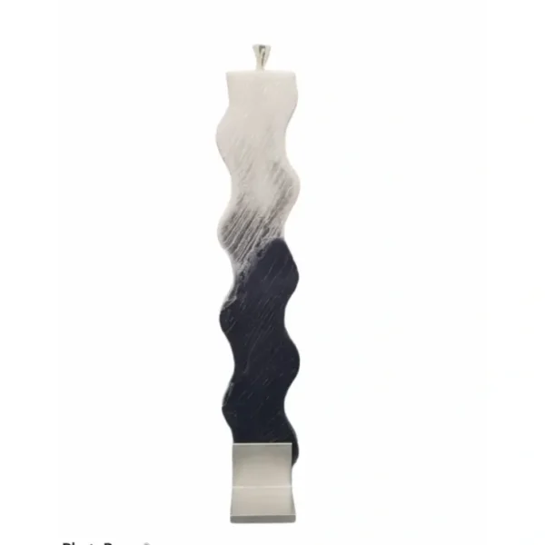 Rippled Havdallah Candle Black White - cozylivehome.com | we sell a wide range of comfortable household items* Shop All