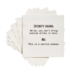 SECURITY GUARD FUNNY COCKTAIL NAPKIN - cozylivehome.com | we sell a wide range of comfortable household items* Shop All
