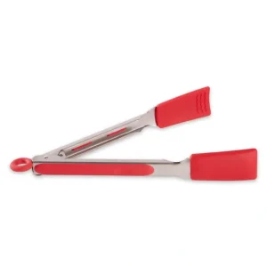SQUARE SILICONE TIP TONGS 9" RED - cozylivehome.com | we sell a wide range of comfortable household items* Shop All