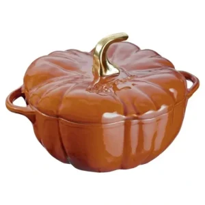 STAUB PUMPKIN COCOTTE 3.5QT ORANGE W/BRASS KNOB - cozylivehome.com | we sell a wide range of comfortable household items* Shop All