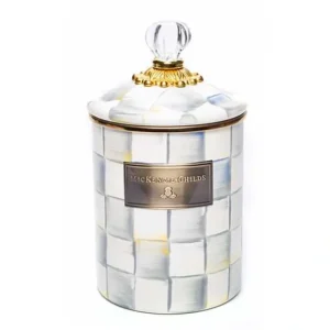 89225-540 Sterling Check Enamel Canister - Medium - cozylivehome.com | we sell a wide range of comfortable household items* Giftware