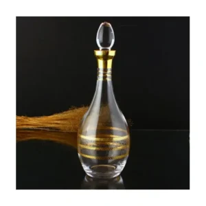 TAJ 90812 - Mozaik Gold Glass Wine Bottle - cozylivehome.com | we sell a wide range of comfortable household items* Giftware