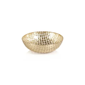TK-224 Braided Glass Bowl - Gold - 8.5 in - cozylivehome.com | we sell a wide range of comfortable household items* Giftware