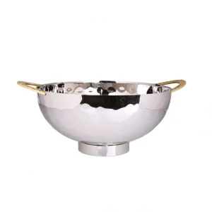 TMGB05 Stainless Steel Salad Bowl with Mosaic Handles - 12.5"W x 10"L x 5.2"H - cozylivehome.com | we sell a wide range of comfortable household items* Giftware