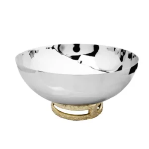 TPB1094 11.5" Stainless Steel Bowl with Gold Loop Base - cozylivehome.com | we sell a wide range of comfortable household items* Giftware