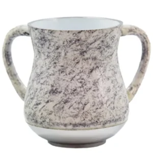 UK44039 An Elegant Aluminum Washing Cup 13 Cm -gray & White Marble - cozylivehome.com | we sell a wide range of comfortable household items* Shop All