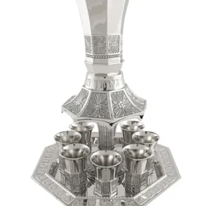 UK40007 Nickel Plated Wine Divider With Kiddush Cup And 8 - cozylivehome.com | we sell a wide range of comfortable household items* Giftware