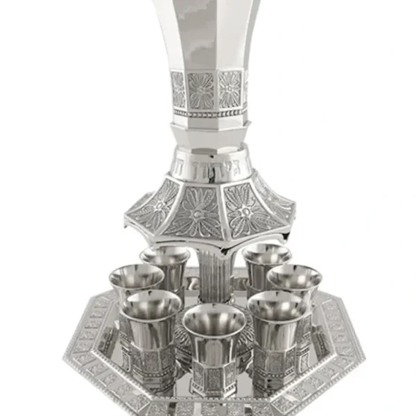 UK40007 Nickel Plated Wine Divider With Kiddush Cup And 8 - cozylivehome.com | we sell a wide range of comfortable household items* Giftware