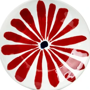 Very Groovy Red Flower Appetizer Plate 7" - cozylivehome.com | we sell a wide range of comfortable household items* Shop All
