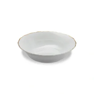 VL-5390-SVBG Ophelia Gold, White, 9'' Serving Bowl - cozylivehome.com | we sell a wide range of comfortable household items* Giftware