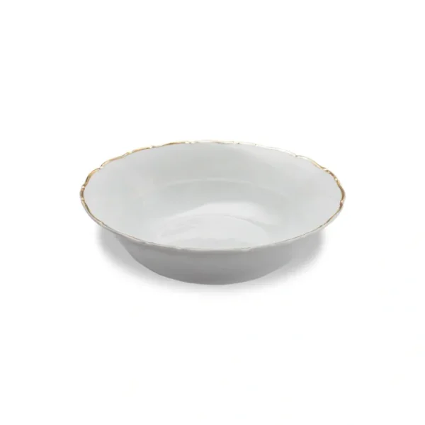 VL-5390-SVBG Ophelia Gold, White, 9'' Serving Bowl - cozylivehome.com | we sell a wide range of comfortable household items* Giftware