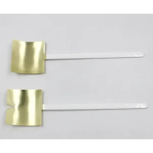 VSS4748 Set of 2 Square Salad Servers Gold with White Handles - cozylivehome.com | we sell a wide range of comfortable household items* Giftware