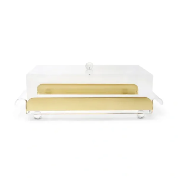 VST4430 Rect. Serving Tray with Cover, Gold Sides - cozylivehome.com | we sell a wide range of comfortable household items* Giftware