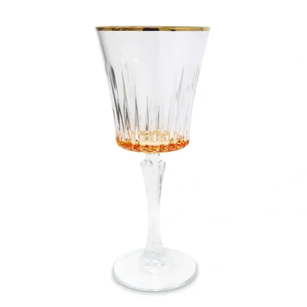 VWR4379 Set of 6 Water Glasses with Amber Bottom and Gold Rim - cozylivehome.com | we sell a wide range of comfortable household items* Shop All
