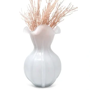 VWV5022 White Glass Vase Large - cozylivehome.com | we sell a wide range of comfortable household items* Giftware
