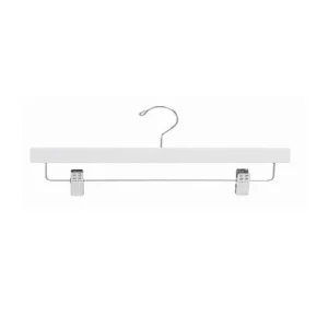 W043 - Wooden Straight Skirt Hangers, 14inch, White - cozylivehome.com | we sell a wide range of comfortable household items* Housewares