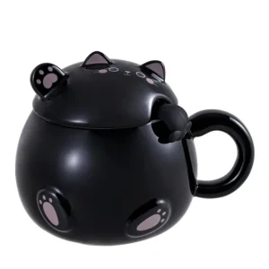 Whimsy Cat Mug w/ Lid & Spoon 15oz - cozylivehome.com | we sell a wide range of comfortable household items* Shop All