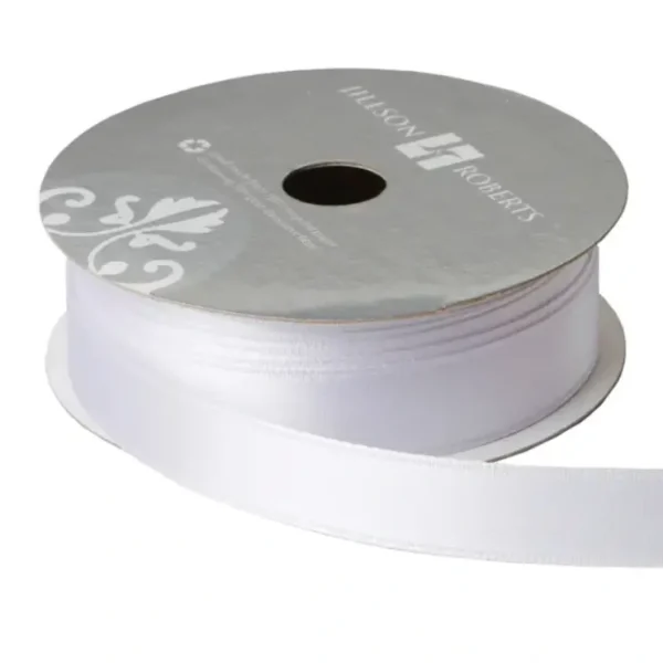 White Ribbon - Fancy Satin 5/8" - cozylivehome.com | we sell a wide range of comfortable household items* Giftware