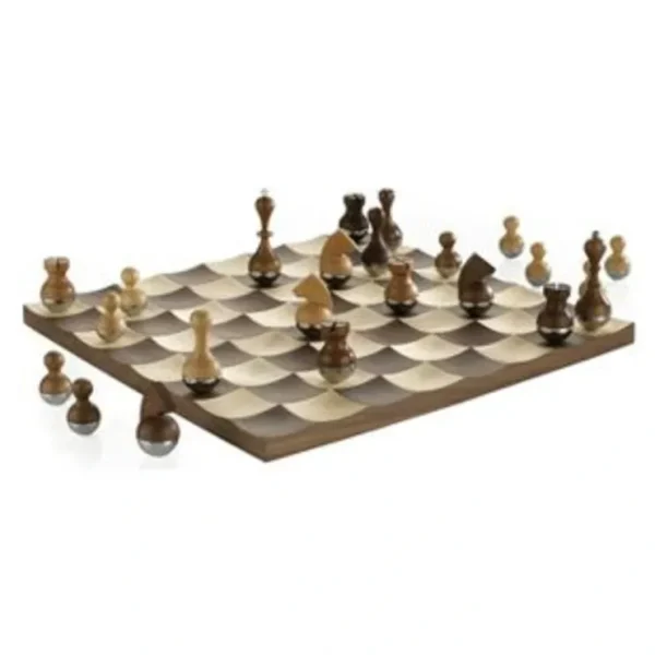 WOBBLE CHESS SET WALNUT - cozylivehome.com | we sell a wide range of comfortable household items* Giftware