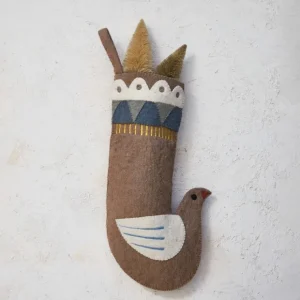 Wool Felt Dove Stocking w/ Applique & Embroidery - cozylivehome.com | we sell a wide range of comfortable household items* Shop All
