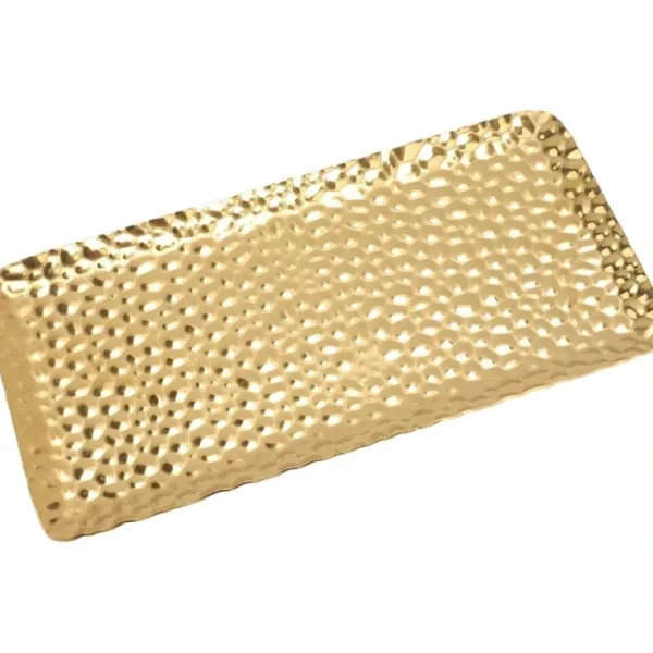 16089 14X9 GOLD Hammered Rectangle Serving Tray - cozylivehome.com | we sell a wide range of comfortable household items* Giftware